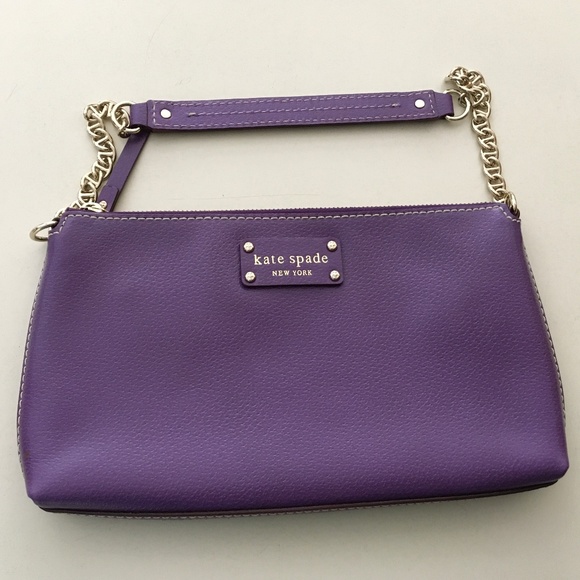 Kate Spade purple bag with a goldtone chain handle. Never used! - Picture 1 of 4